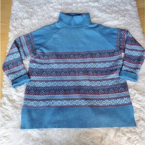 Woollovers 100% Merino Wool Christmas Knit Jumpers Sweater Size Large Cottage‎